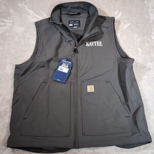 Carhartt Super Dux Rain Defender Vest Mens Large Gray Relaxed Fit Nylon NWT NEW